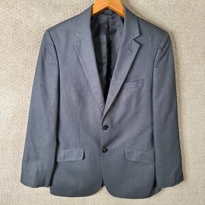 Apt 9 Jacket Mens‎ 38S Gray Blazer Polyester Blend 2 Button Suit Coat Charcoal